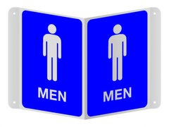 3D Restroom Projecting Sign  Men