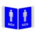 3D Restroom Projecting Sign  Men